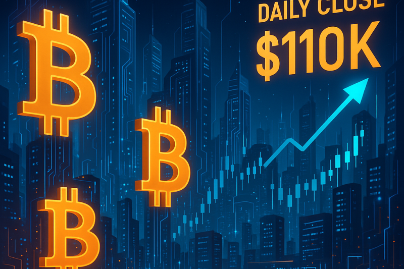 Bitcoin Σπάει Ρεκόρ Κλεισίματος – Τα $110K το Επόμενο Κρίσιμο Επίπεδο