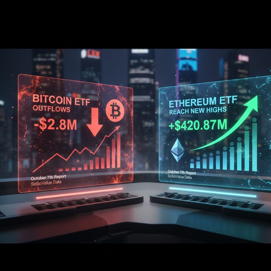 Bitcoin Outflows vs. Ethereum Inflows: Τα Crypto ETFs Σε Νέα Ύψη Οκτωβρίου