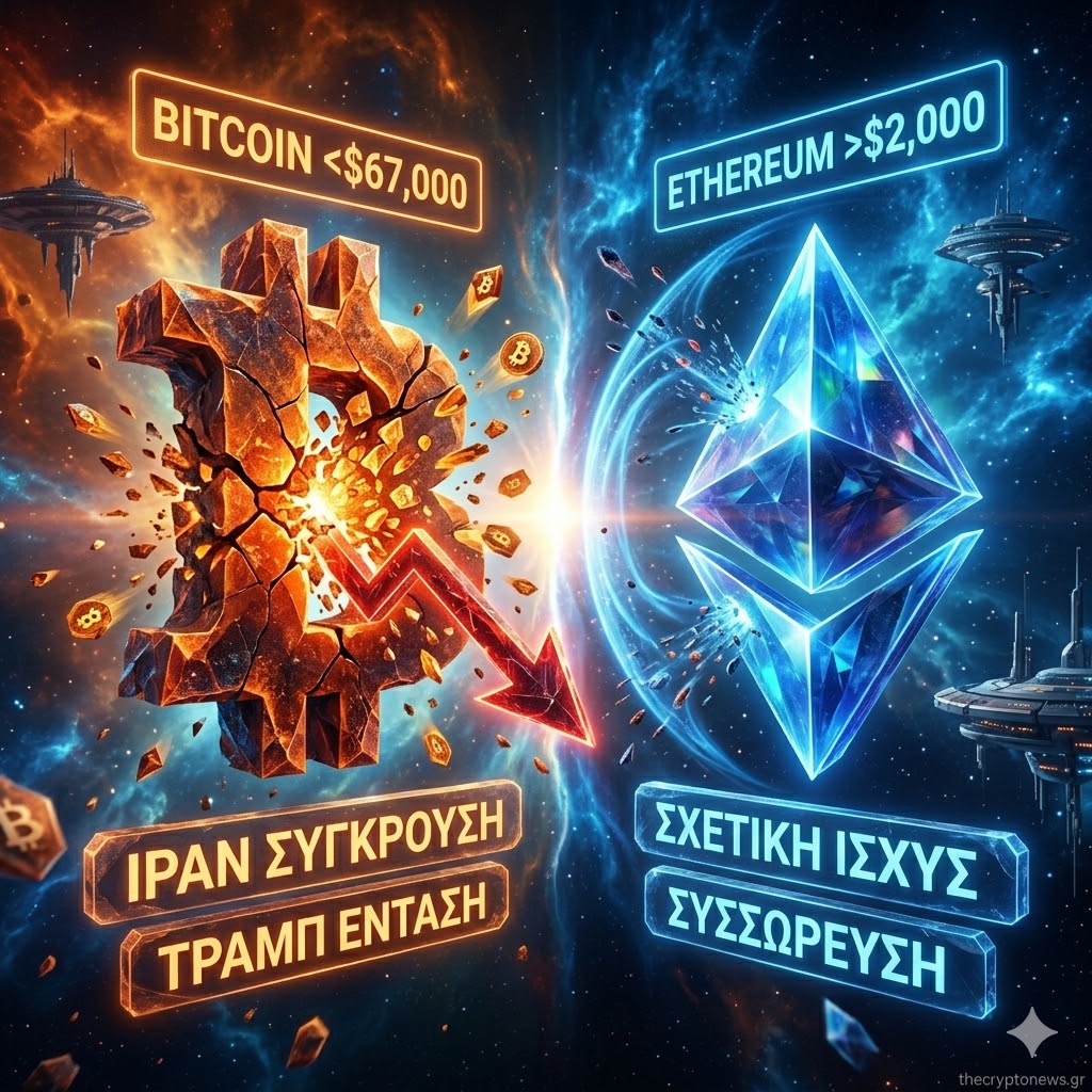 Τραμπ & Ιράν: Το Bitcoin κάτω από τις $67K – Αντέχει το Ethereum